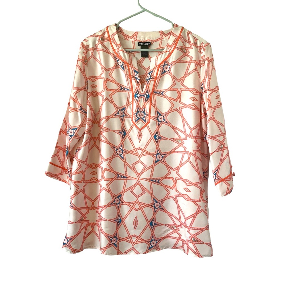 DONCASTER Collection 100% Silk Top Tunic for Women’s Long Sleeve Sz 12‎